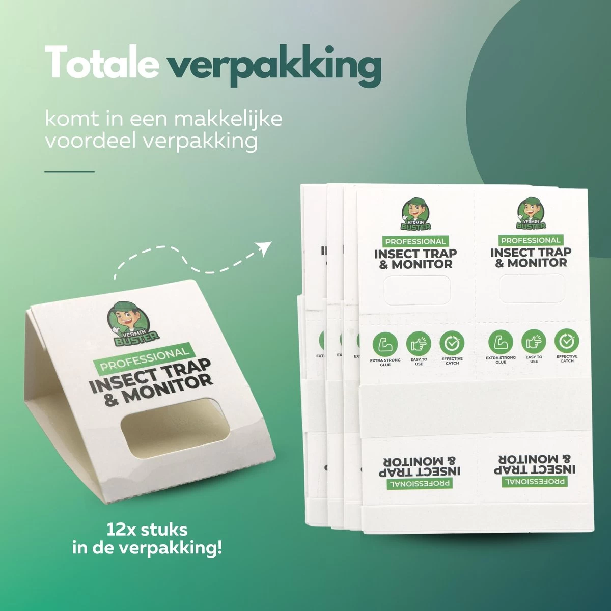 VerminBuster Zilvervisjesvallen 12 Stuks - Zilvervisjes - Insectenval - Kakkerlakval - Bedwantsen - Mieren 6 VerminBuster Zilvervisjesvallen 12 Stuks - Zilvervisjes - Insectenval - Kakkerlakval - Bedwantsen - Mieren - Afbeelding 6