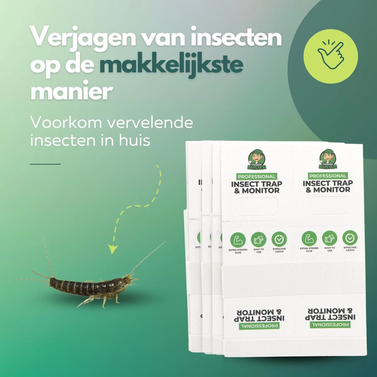 VerminBuster Zilvervisjesvallen 12 Stuks - Zilvervisjes - Insectenval - Kakkerlakval - Bedwantsen - Mieren 7 VerminBuster Zilvervisjesvallen 12 Stuks - Zilvervisjes - Insectenval - Kakkerlakval - Bedwantsen - Mieren - Afbeelding 7