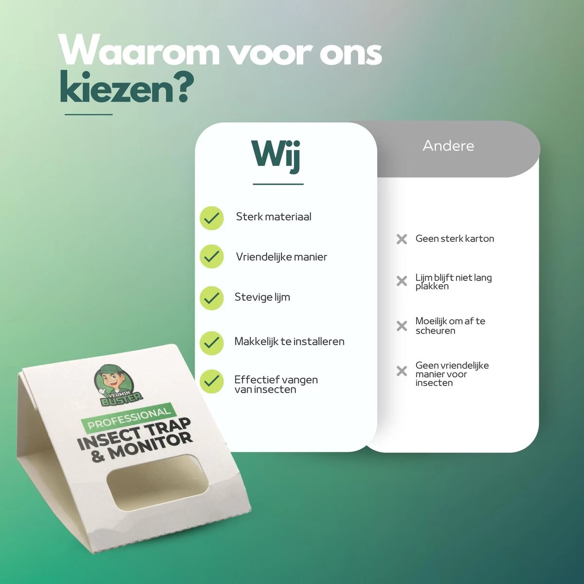 VerminBuster Zilvervisjesvallen 12 Stuks - Zilvervisjes - Insectenval - Kakkerlakval - Bedwantsen - Mieren 8 VerminBuster Zilvervisjesvallen 12 Stuks - Zilvervisjes - Insectenval - Kakkerlakval - Bedwantsen - Mieren - Afbeelding 8