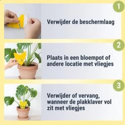 Professor Q - Rouwvliegjes Bestrijden - Fruitvliegjes Vanger - Varenrouwmug Bestrijden - Vliegenvanger - Plak Klavertjes Tegen Rouwvliegen - Vangplaten - 3 Stuks Vlinders -Gardena Winkel 1200x1200 2620