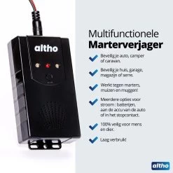 Altho Marterverjager - Ongedierteverjager - Marterverjager Auto - Steenmarter - Marter - Marterverjager Op Batterijen, 12V En Stopcontact - Indoor & Outdoor / Binnen & Buiten -Gardena Winkel 1200x1200 2685