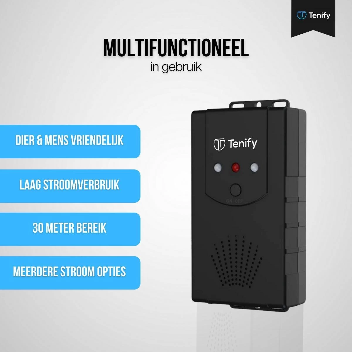 Tenify Marterverjager - 30M - 12V - Binnen & Buiten - Batterij, USB, Auto Accu - Ultrasone - Ongedierte - Muizen - Steenmarter - Ratten Verjager 7 Tenify Marterverjager - 30M - 12V - Binnen & Buiten - Batterij, USB, Auto Accu - Ultrasone - Ongedierte - Muizen - Steenmarter - Ratten Verjager - Afbeelding 7
