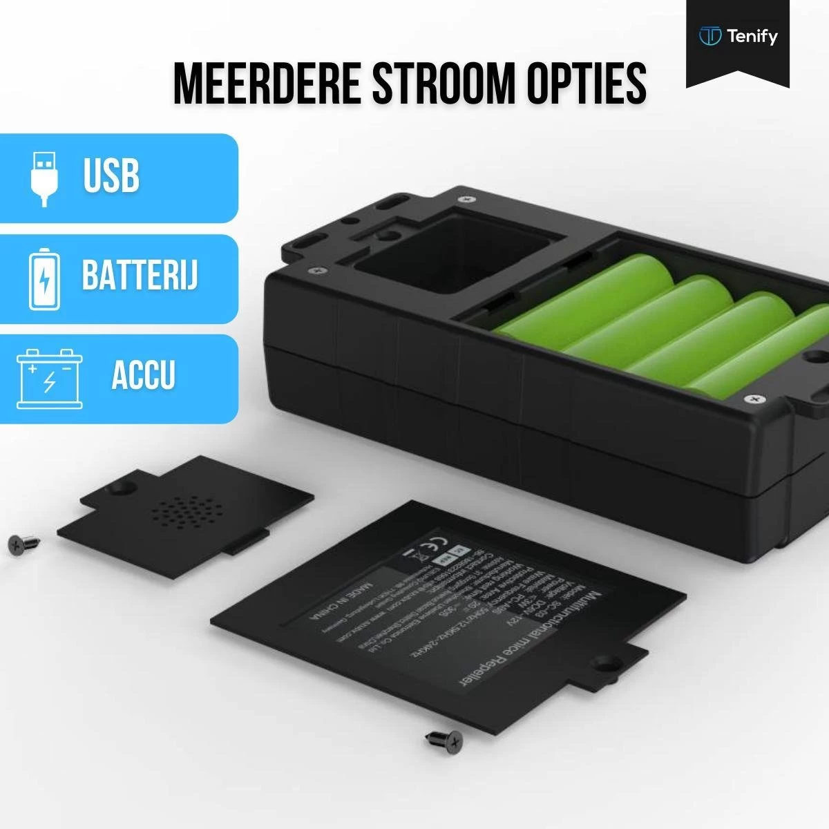 Tenify Marterverjager - 30M - 12V - Binnen & Buiten - Batterij, USB, Auto Accu - Ultrasone - Ongedierte - Muizen - Steenmarter - Ratten Verjager 8 Tenify Marterverjager - 30M - 12V - Binnen & Buiten - Batterij, USB, Auto Accu - Ultrasone - Ongedierte - Muizen - Steenmarter - Ratten Verjager - Afbeelding 8