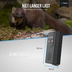 Tenify Marterverjager - 30M - 12V - Binnen & Buiten - Batterij, USB, Auto Accu - Ultrasone - Ongedierte - Muizen - Steenmarter - Ratten Verjager 17 Tenify Marterverjager - 30M - 12V - Binnen & Buiten - Batterij, USB, Auto Accu - Ultrasone - Ongedierte - Muizen - Steenmarter - Ratten Verjager -Gardena Winkel 1200x1200 2705