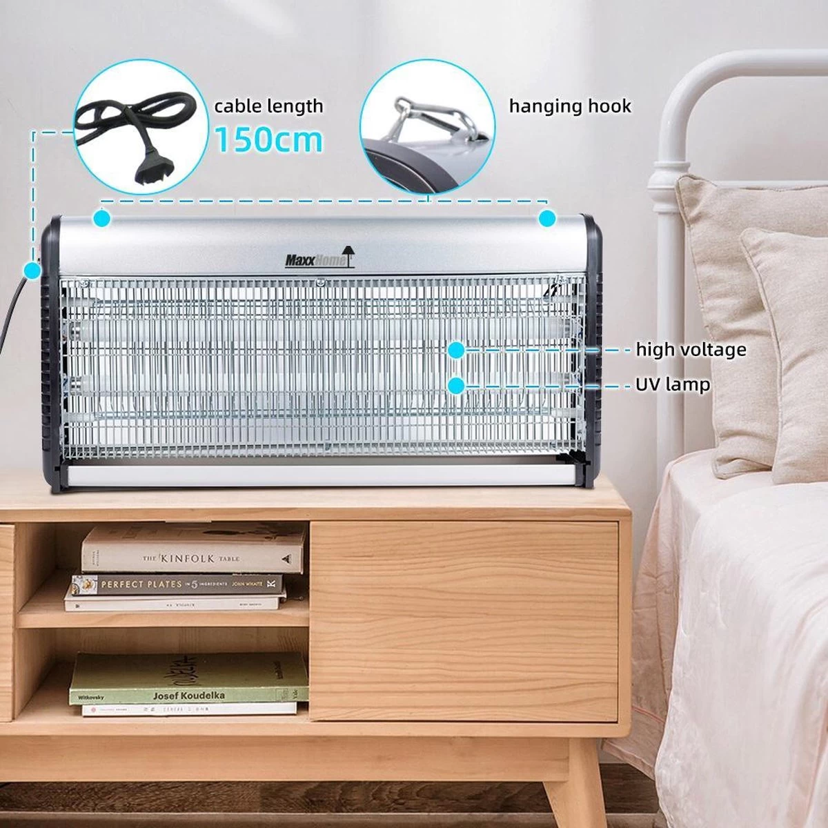 MaxxHome GC16 Vliegenlamp - Insectendoder – Professional – 16 Watt - Tot 70m² 3 MaxxHome GC16 Vliegenlamp - Insectendoder – Professional – 16 Watt - Tot 70m² - Afbeelding 3