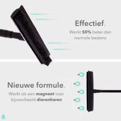 CLEANLY® Rubberen Bezem Met Vloerwisser - Kappersbezem - Zachte Bezem Binnen & Buiten - Vloertrekker Met Steel - 68-150 Cm -Gardena Winkel 1200x1200 3
