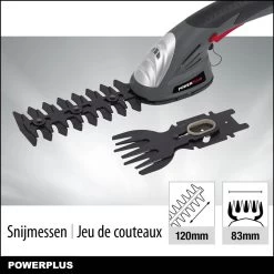 Powerplus POWEG4500 Gras-/Heggenschaar Accu - 7.2V - Snoeien En Knippen - Zwaardlengte 83/120mm - Mesafstand 8mm - Incl. 1,5Ah Accu En Lader - Haagschaar Voor Tuinonderhoud 10 Powerplus POWEG4500 Gras-/Heggenschaar Accu - 7.2V - Snoeien En Knippen - Zwaardlengte 83/120mm - Mesafstand 8mm - Incl. 1,5Ah Accu En Lader - Haagschaar Voor Tuinonderhoud -Gardena Winkel 1200x1200 378
