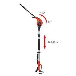 Kibani Elektrische Heggenschaar XXL – 450W – 49 Cm Zwaardlengte – Telescopisch Van 190 Tot 250 Cm -Gardena Winkel 1200x1200 409