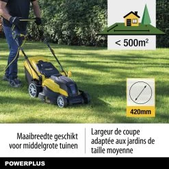Powerplus POWXG6281 Elektrische Grasmaaier - Grasmachine Voor Middelgrote En Grote Tuin - 2000W - Maaibreedte 420mm - Verstelbare Maaihoogte - Mulching Functie - Incl. 40L Opvangbak -Gardena Winkel 1200x1200 439