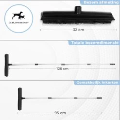 2 In 1 Rubberen Bezem – Bezem Binnen & Buiten – Vloerwisser Met Steel - Met Huisdierhaar Verwijderaar - Vloertrekker – Veger - Extra Lang 160cm -Gardena Winkel 1200x1200 615