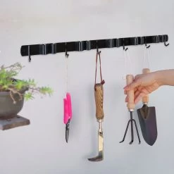 Bezem Ophangsysteem – Bezemhouder – Tuingereedschap – RVS – 5 Houders – 6 Haken - BAULK® -Gardena Winkel 1200x1200 639