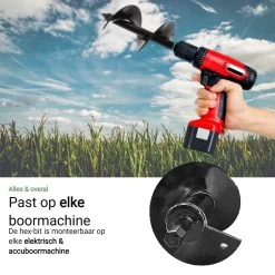 MaatWorkz - Grondboor - 25 CM - Boormachine - Bollenplanter - Moestuin - Palenboor - Boor - Tuin -Gardena Winkel 1200x1200 653