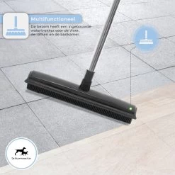 De Blaffende Kat 2 In 1 Rubberen Bezem – Bezem Binnen & Buiten – Vloerwisser Met Steel - Vloertrekker – Veger - Extra Lang 160cm -Gardena Winkel 1200x1200 669