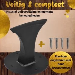 Merkloos Houtklover - Houtsplijter - Houtkliever - Houtklover Voor Aanmaakhout - Handmatig - Met Bevestigingsgaten - Kloofwig - Splijtwig - Metaal - Overal Te Bevestigen -Gardena Winkel 1200x1200 779