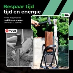 Lighted Lifestyle™| Houtklover Voor Aanmaakhout Incl. Kloofhamer - Houtsplijter - Houtkliever - Snel Haardhout - Gietijzer - Incl. Schroeven -Gardena Winkel 1200x1200 809