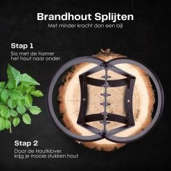 Flowkey® Houtklover - Houtsplijter Bijl - Houtkliever Kloofwig Gietijzer - Voor Hout & Aanmaakhout - Inclusief Gratis Hamer -Gardena Winkel 1200x1200 840