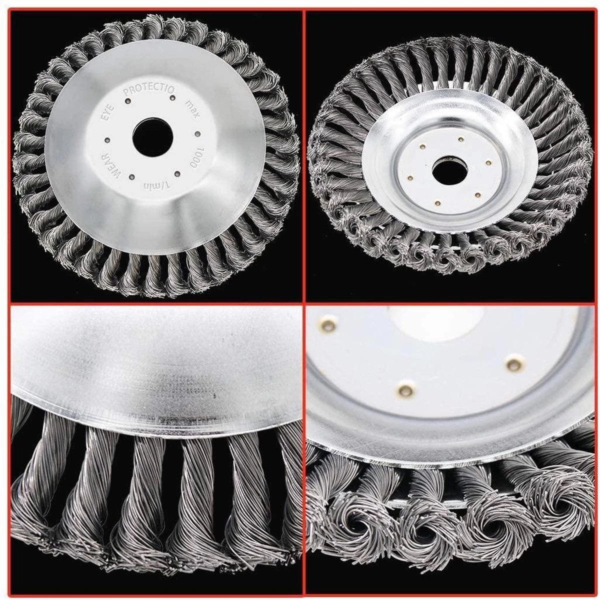 Onkruidborstel Voor Bosmaaier | 150mm /15 Cm Staalborstel Nieuw | Universele Onkruidborstel 150 Mm - Onkruidverwijderaar - Voegenborstel - Grastrimmer 4 Onkruidborstel Voor Bosmaaier | 150mm /15 Cm Staalborstel Nieuw | Universele Onkruidborstel 150 Mm - Onkruidverwijderaar - Voegenborstel - Grastrimmer - Afbeelding 4