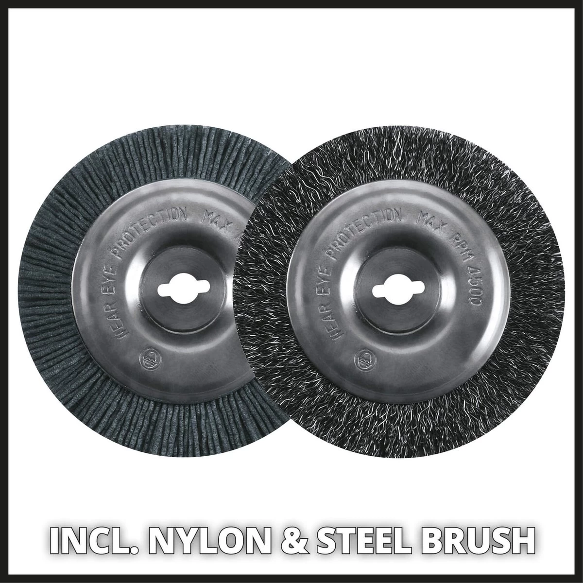 Einhell Accu Voegenreiniger GE-CC 18 Li-Solo Power X-Change (Li-Ion - 18 V - 1200 T/min - Borsteldiameter 10 Cm - Incl. Staal- En Nylonborstel - Zonder Accu En Lader) 4 Einhell Accu Voegenreiniger GE-CC 18 Li-Solo Power X-Change (Li-Ion - 18 V - 1200 T/min - Borsteldiameter 10 Cm - Incl. Staal- En Nylonborstel - Zonder Accu En Lader) - Afbeelding 4