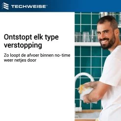 Techweise - Rioolslang Voor Kärcher K2 T/m K7 - 15M - Met Voorwaartse Hogedruksproeiers -Gardena Winkel 1200x1200 895