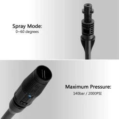 Merkloos 140 Bar Hogedrukspuitlans - Hogedrukreiniger Kärcher-opzetstuk - Verstelbare Sproeikop Voor Karcher Hogedrukreiniger - Accessoire Voor Karcher K1 K2 K3 K4 K5 K6 K7 -Gardena Winkel 1200x1200 921