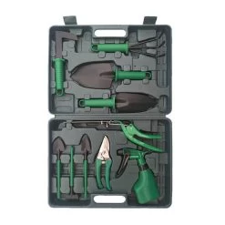 Merkloos 10-Delige Tuingereedschap Set Inclusief Opbergkoffer - Tuinierset - Tuinsetje - Gereedschap Voor Tuin - Tuinschaar - Tuinschepje - Bloemenschaar - Voegenkrabber - Plantenspuit - Grasschaar - Bloemenschep - Tuinhark -Gardena Winkel 1200x1200 952