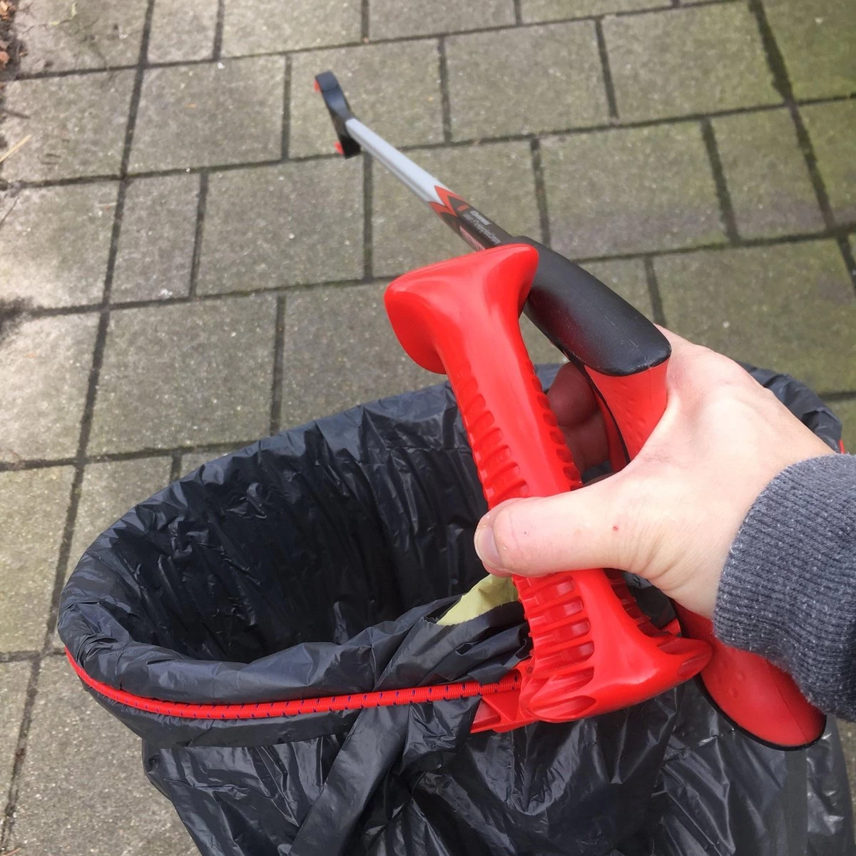 Handihoop Afvalring - Afvalzak Ring - Vuilniszak Ring Met Elastiek - Ergonomisch Handvat 3 Handihoop Afvalring - Afvalzak Ring - Vuilniszak Ring Met Elastiek - Ergonomisch Handvat - Afbeelding 3