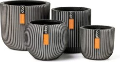 Capi Europe - Set Van 4 - Bloempot Binnen - Groove - Antraciet