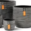 Capi Europe - Set Van 4 - Bloempot Binnen - Rib Antraciet