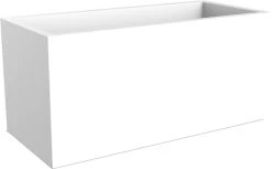 Elho Vivo Matt Finish Lang Wielen 90 - Grote Staande Plantenbak Voor Binnen & Buiten - Gemaakt Van Gereycled Plastic - L 39 X W 88 X H 41 Cm - Wit -Gardena Winkel 1200x744 3