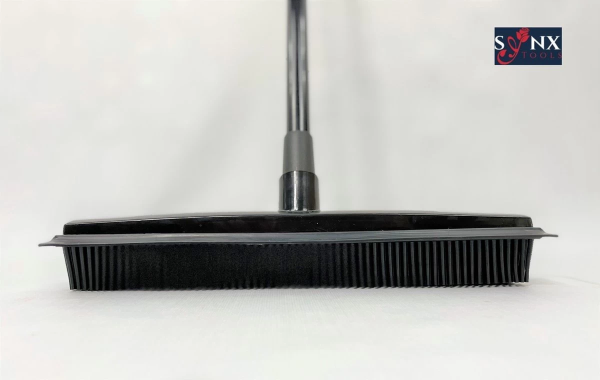 Synx Tools Zachte Bezem Rubberen Zwart 30cm Vloertrekker Binnen Bezem - Pet Hair Remover Bezems - Huisdierhaar Verwijderaar En Kappersbezem Met Steel - Vloertrekkers Met Bezemsteel - Vloertrekker Badkamer - 60/120 Cm Steel 2 Synx Tools Zachte Bezem Rubberen Zwart 30cm Vloertrekker Binnen Bezem - Pet Hair Remover Bezems - Huisdierhaar Verwijderaar En Kappersbezem Met Steel - Vloertrekkers Met Bezemsteel - Vloertrekker Badkamer - 60/120 Cm Steel - Afbeelding 2