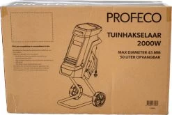 Profeco Stille Hakselaar 2000W - Tuinhakselaar - Versnipperaar Voor 45mm Takdikte - Incl. 50 Liter Opvangzak En Veilige Duwstok -Gardena Winkel 1200x800 45