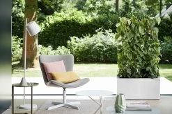 Elho Vivo Matt Finish Lang Wielen 90 - Grote Staande Plantenbak Voor Binnen & Buiten - Gemaakt Van Gereycled Plastic - L 39 X W 88 X H 41 Cm - Wit -Gardena Winkel 1200x800 499