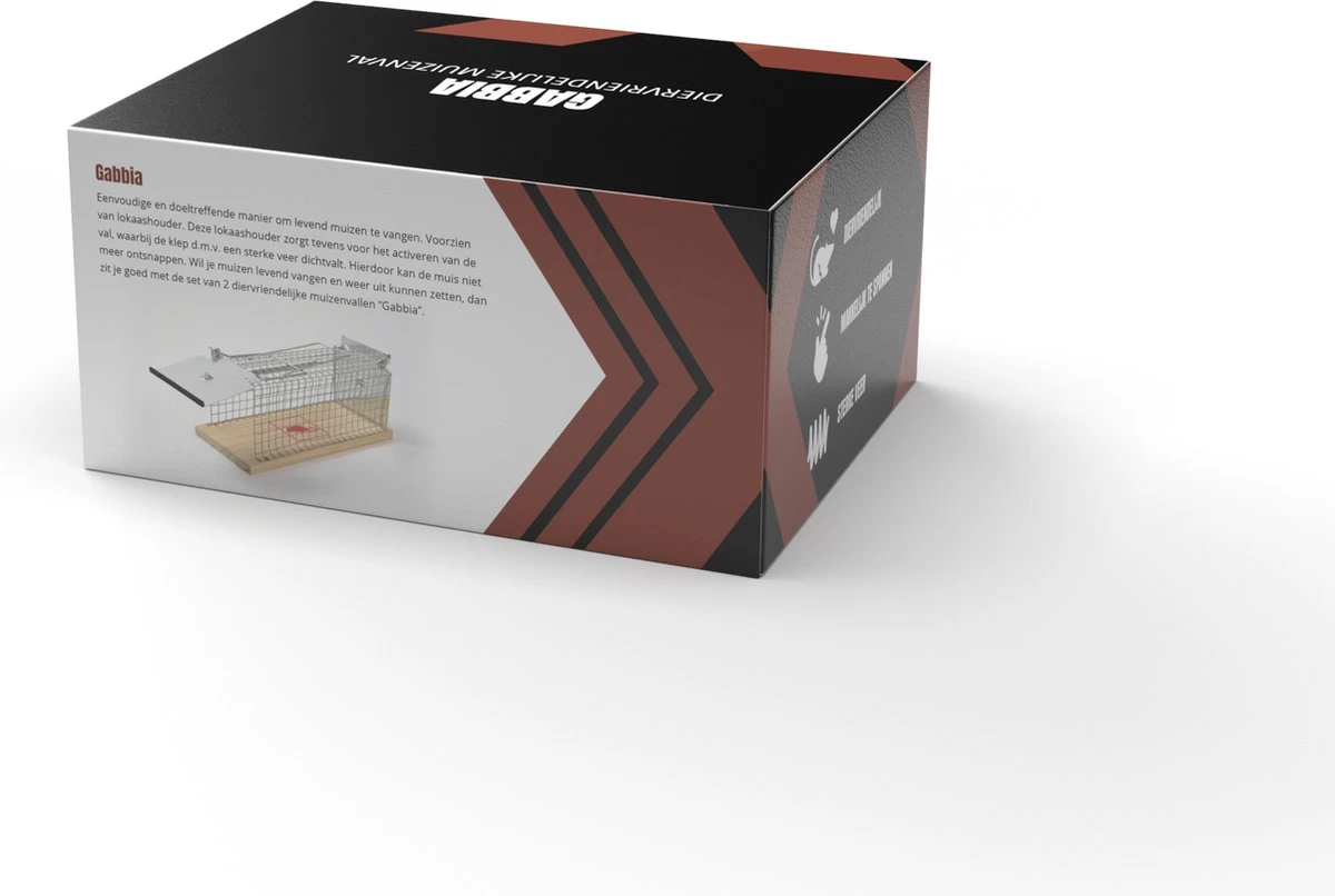 Set Van 2 Diervriendelijke Muizenval "Gabbia" - Inloopval - Muizenkooi - Ongedierteval - Ongediertebestrijding 8 Set Van 2 Diervriendelijke Muizenval "Gabbia" - Inloopval - Muizenkooi - Ongedierteval - Ongediertebestrijding - Afbeelding 8