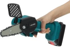 Merkloos Mini Accu Kettingzaag - 4 Inch Elektrische Boomzaag - Handkettingzaag - Met 2 Accu En 1 Oplader - Voor Tuinboom Ranch Bomen Snijden Hout- Blauw -Gardena Winkel 1200x815 6