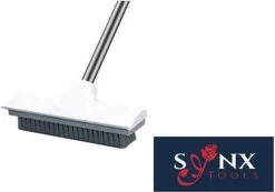 Synx Tools Luiwagen Borstel 2-in-1 Trekker - Badkamer Borstel Vloertrekker Met Steel Schrobborstel - Harde Borstelharen - Vloerwisser Badkamer - Met Telescopische Steel -Gardena Winkel 1200x841 2