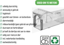 Forgoods Muizenval - Diervriendelijke Muizenval Voor Binnen En Buiten - Rattenval - Met Schoonmaakborstel - Model 2023 -Gardena Winkel 1200x855 2