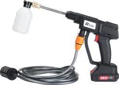 Merkloos Elektrische Accu-Hogedrukreiniger - 20Bar - Multifunctioneel Mondstuk - Draagbaar Oplaadbaar Snoerloos - Reinigingsspuitpistool - Met Rijke Accessoires - Voor Makita 18V-batterij - Voor Auto, Tuin, Terras, Raam (Zwart) -Gardena Winkel 1200x858 1