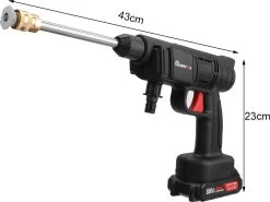 Merkloos Elektrische Accu-Hogedrukreiniger - 1.2mpa - Multifunctioneel Mondstuk - Draagbaar Oplaadbaar Snoerloos - Reinigingsspuitpistool - Met Rijke Accessoires - Voor Auto, Tuin, Terras, Raam - Zwart -Gardena Winkel 1200x899 6