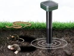Merkloos Solar Mollenverjager - Mollenbestrijding Ultrasoon Geluid Op Zonne-Energie - Mollen Bestrijding - Mollenval