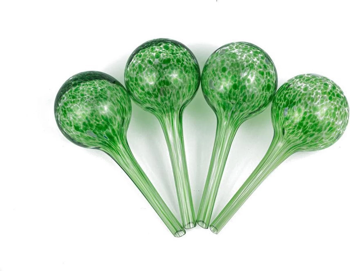 Merkloos Decopatent® 4 Stuks - Waterdruppelaar Voor Planten - Watergever - Glas - Waterbollen - Watergeefsysteem - Plantenbollen - Groen 9 Merkloos Decopatent® 4 Stuks - Waterdruppelaar Voor Planten - Watergever - Glas - Waterbollen - Watergeefsysteem - Plantenbollen - Groen - Afbeelding 9