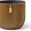 Capi Europe - Bloempot Bol Groove - 23x21 - Goud - Bloempot Voor Binnen - BGVGB134
