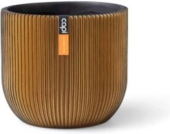 Capi Europe - Bloempot Bol Groove XL - 33x35 - Goud - Bloempot Voor Binnen - Opening ⌀28 - GVGB932 -Gardena Winkel 1200x947 6