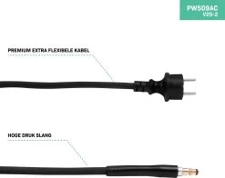 VONROC PRO Hogedrukreiniger V25-2 – 2500W – 195 Bar – 468 L/h – Duurzame Inductiemotor – Incl. 8m Slang, Slanghaspel, Terrasreiniger, Reinigingstank En Meer -Gardena Winkel 1200x952