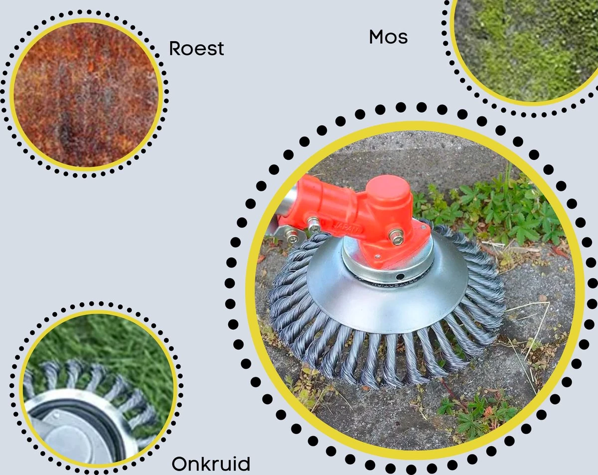Merkloos Onkruidborstel Voor Bosmaaier | 200mm 20 Cm Staalborstel Nieuw | Universele Onkruidborstel 200 Mm - Onkruidverwijderaar - Voegenborstel - Grastrimmer 7 Merkloos Onkruidborstel Voor Bosmaaier | 200mm 20 Cm Staalborstel Nieuw | Universele Onkruidborstel 200 Mm - Onkruidverwijderaar - Voegenborstel - Grastrimmer - Afbeelding 7