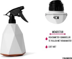 Hanamura Plantenspuit – Sprayflacon – Waterverstuiver – Wit – 600ml -Gardena Winkel 1200x988 1