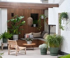 Elho Greenville Rond 30 - Grote Bloempot Voor Buiten - Gemaakt Van Gereycled Plastic - Ø 29.5 X H 27.8 Cm - Blad Groen -Gardena Winkel 1200x996 6