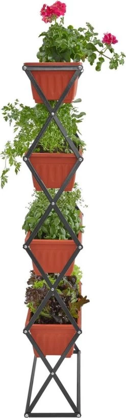 Tectake - Verticaal Plantenrek Met 4 Bakken - 403445 -Gardena Winkel 362x1200