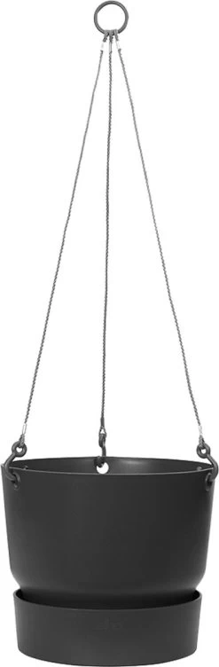 Elho Greenville Hangschaal 24 - Bloempot Voor Balkonbuiten - Ø 23.5 X H 20.5 Cm - Zwart/Living Black -Gardena Winkel 394x1200 2