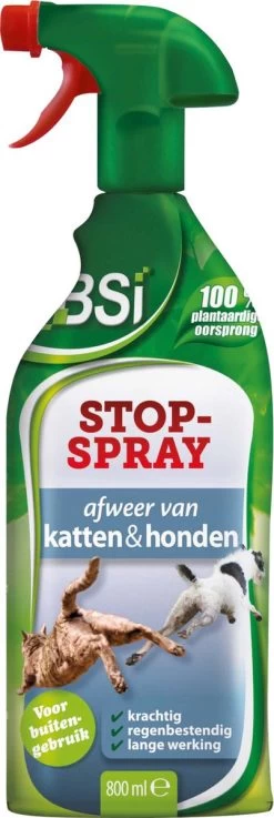 BSI - Stop Spray Voor Het Verjagen Van Katten En Honden - Langdurig Actief - 800 Ml
