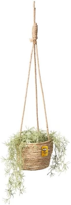 Merkloos Plantenhanger 18x15cm Naturel | Hangende Mand | Handgemaakt | Planten-houder / Hang-plant | Planten Accessoires | Hangmand -Gardena Winkel 417x1200 1